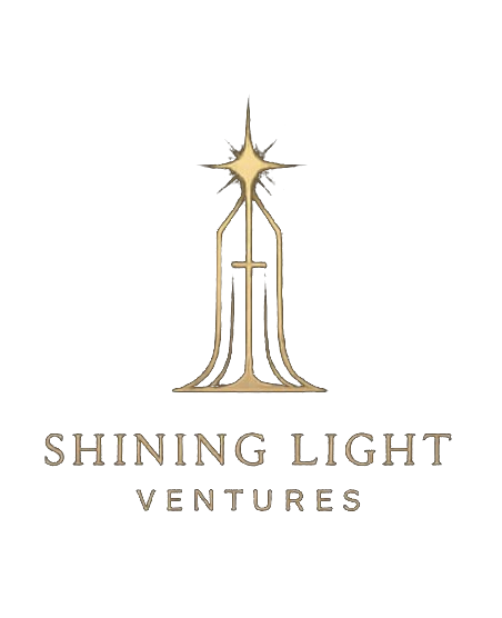 Shining Light Ventures logo: a gold star above a church spire, with the company name beneath